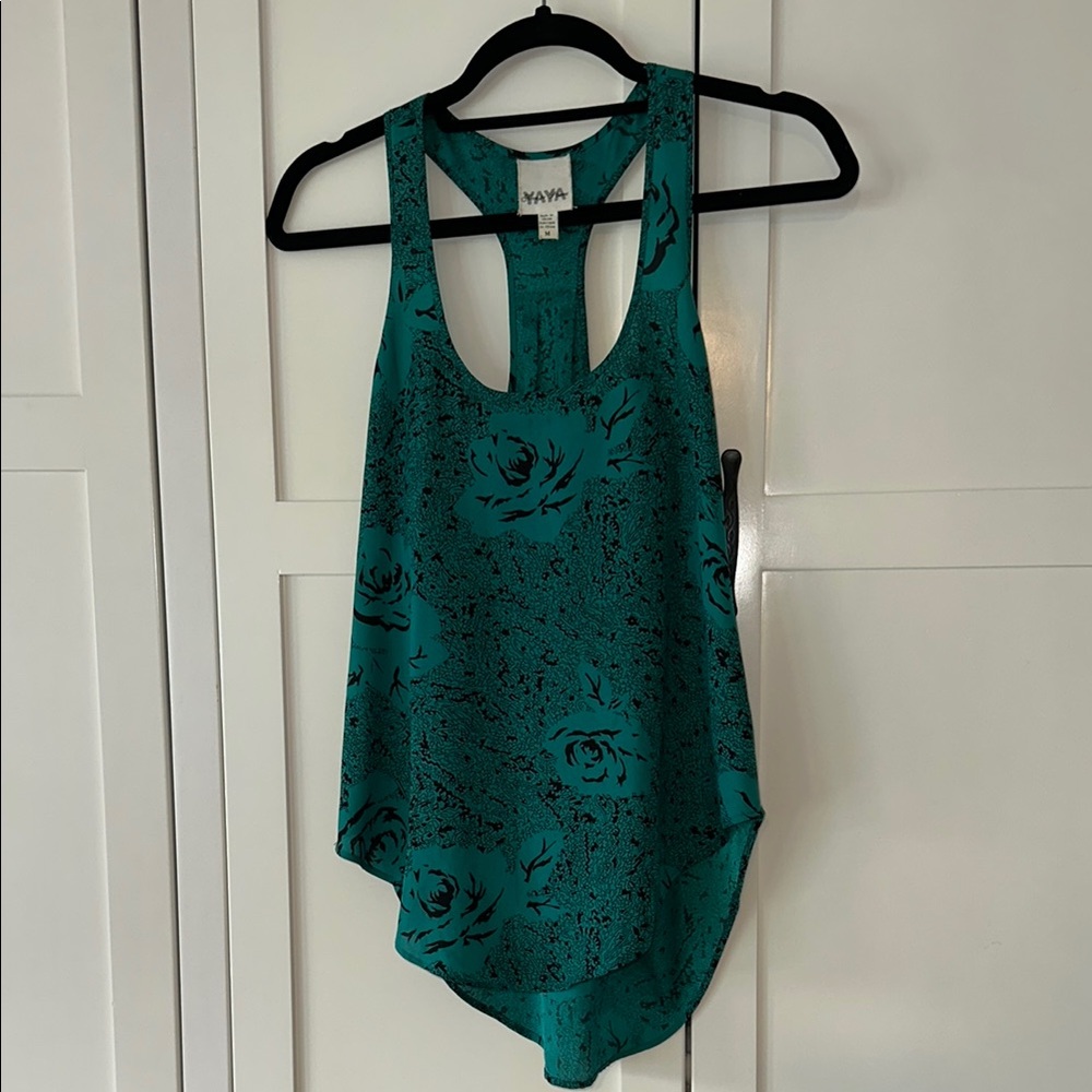Floral Teal Women's Tank Top